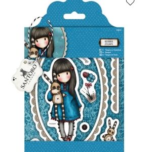 👉*NWT*GORJUSS GIRL STAMP SET~HUSH LITTLE BUNNY~VINTAGE ROSE COLLECTION~10pc